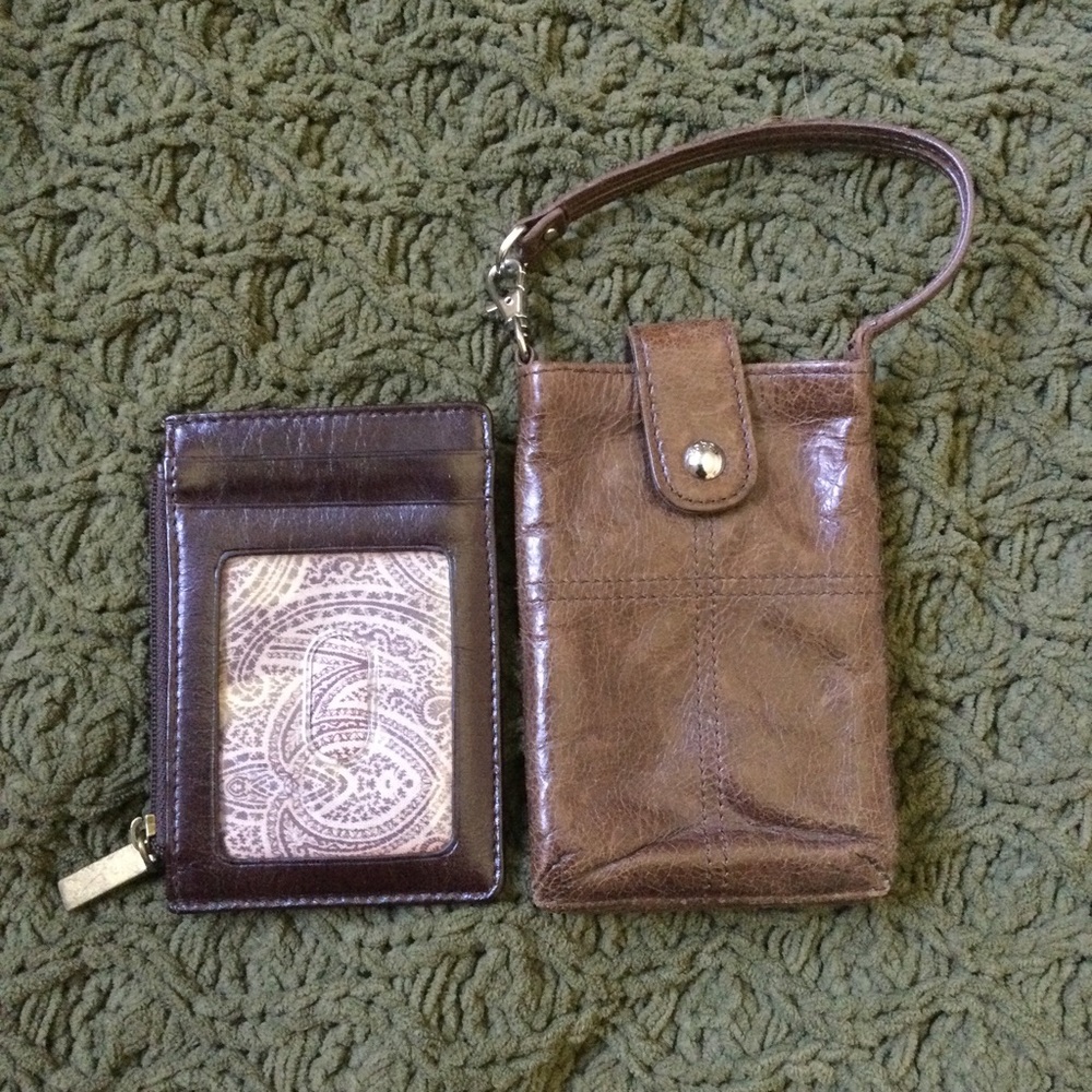 Hobo international mini wallet lot brown leather
